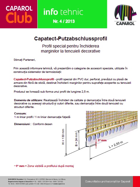 Capatect Putzabschlussprofil